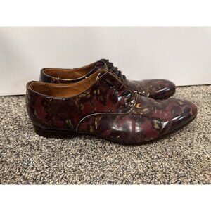 Paul Smith Ladies Patent Leather Flats Shoes 'Men only' Flowers Size 37.5